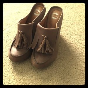 Anthropologie Lucky Penny loafer slides